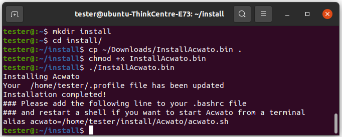 Install Acwato on Linux